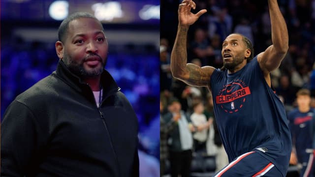 Robert Horry (L), Kawhi Leonard (R)