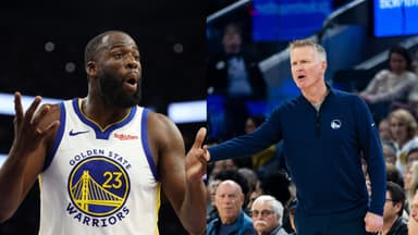 Draymond Green (L), Steve Kerr (R)