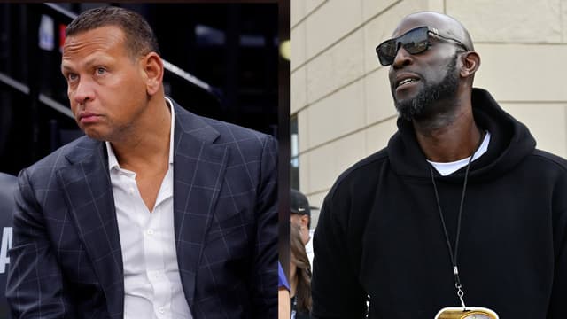 Alex Rodriguez (L), Kevin Garnett (R)