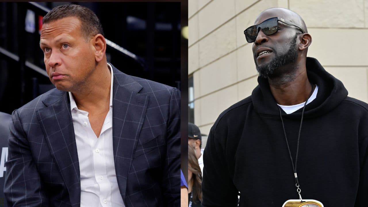 Alex Rodriguez (L), Kevin Garnett (R)