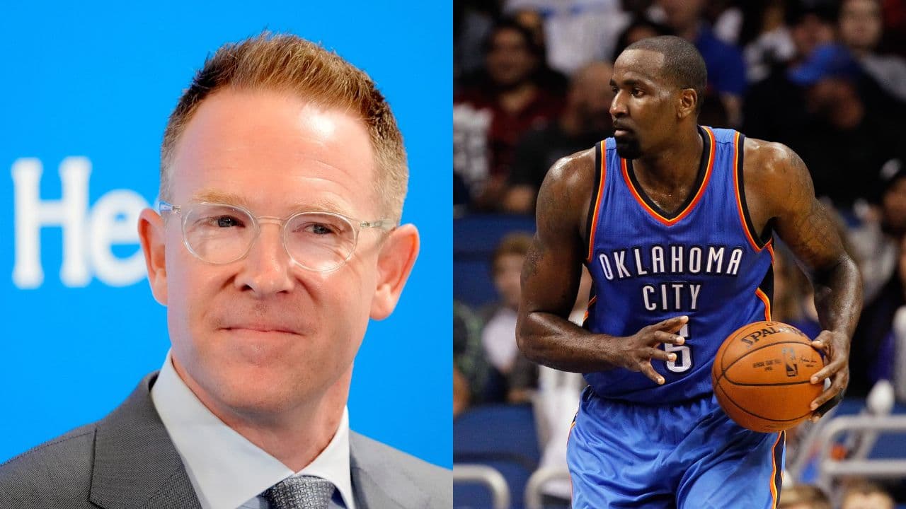(L) Sam Presti (R) Kendrick Perkins