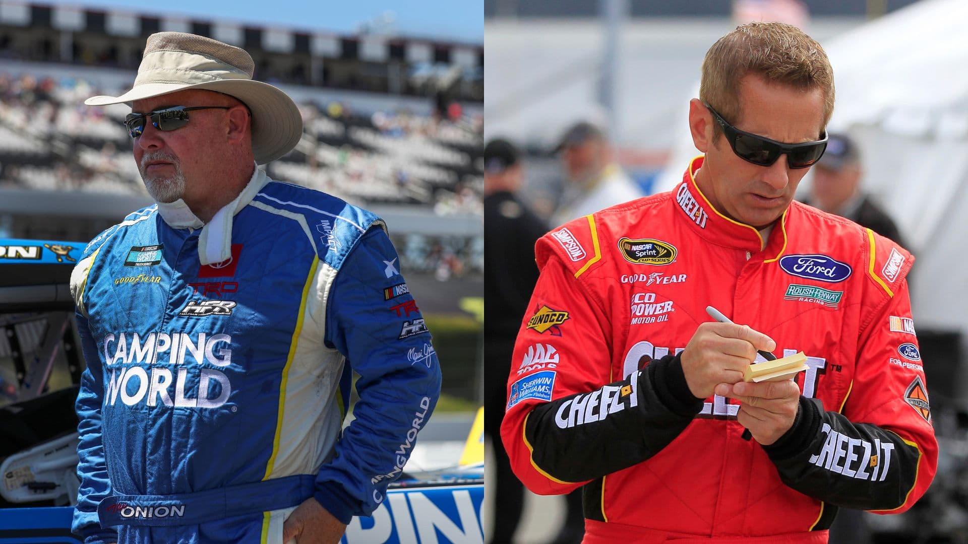 Apr 23, 2016; Richmond, VA, USA; Sprint Cup Series driver Greg Biffle (16) signs autographs for fans prior to practice for the Toyota Owners 400 at Richmond International Raceway