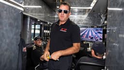 Sep 21, 2025; Concord, NC, USA; NHRA top fuel driver Tony Stewart during the Carolina Four Wide Nationals at zMax Dragway