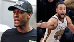 Rajon Rondo (L), Stephen Curry (R)