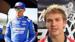 Kyle Larson (L) and Emerson Axsom (R)