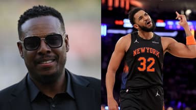 Paul Pierce (L), Karl-Anthony Towns (R)