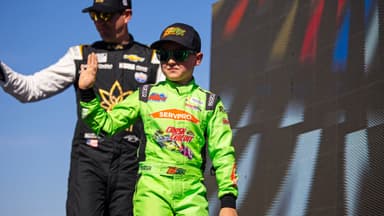 Nov 5, 2023; Avondale, Arizona, USA; Brexton Busch, son of NASCAR Cup Series driver Kyle Busch during the Championship Race at Phoenix Raceway