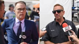 Kevin Harvick (L) and Greg Biffle (R)