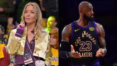 Jeanie Buss (L) and LeBron James (R)