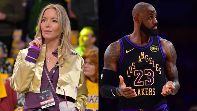 Jeanie Buss (L) and LeBron James (R)