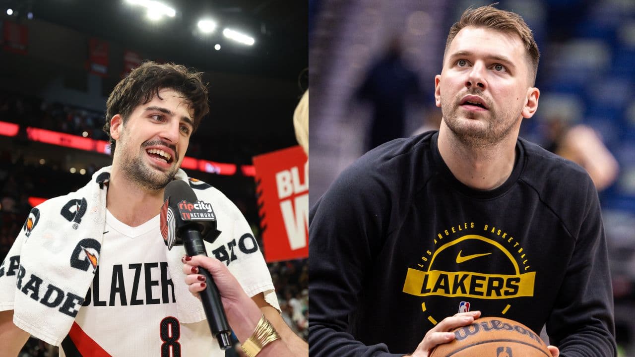 Deni Avdija (L), Luka Doncic (R)