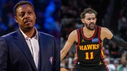 Paul Pierce (L), Trae Young (R)