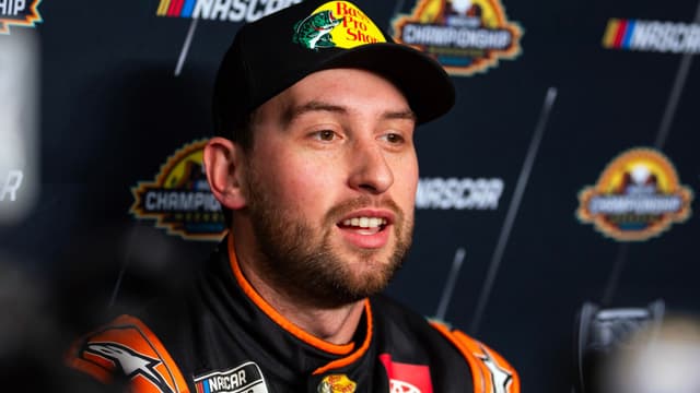 Oct 30, 2025; Avondale, Arizona, USA; NASCAR Cup Series driver Chase Briscoe during Championship Four media day at Phoenix Raceway