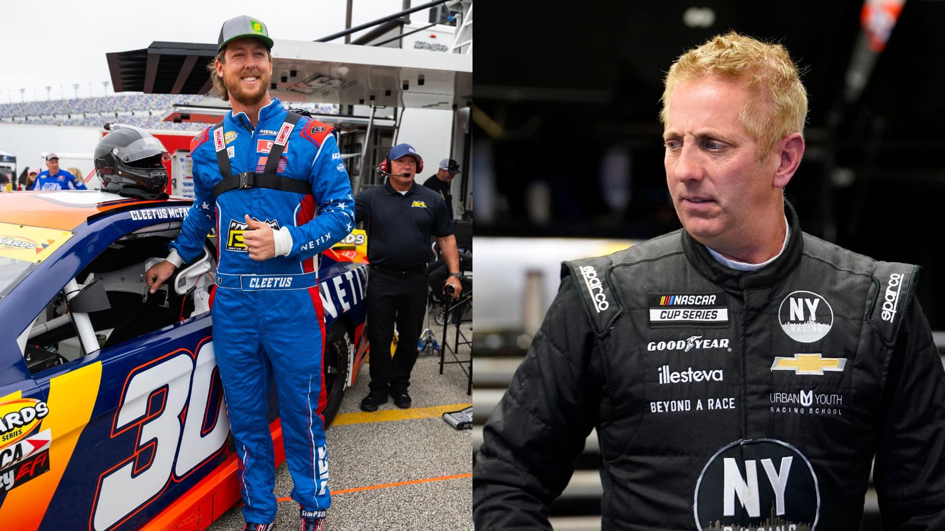 Cleetus MacFarland (L) and Greg Biffle (R)