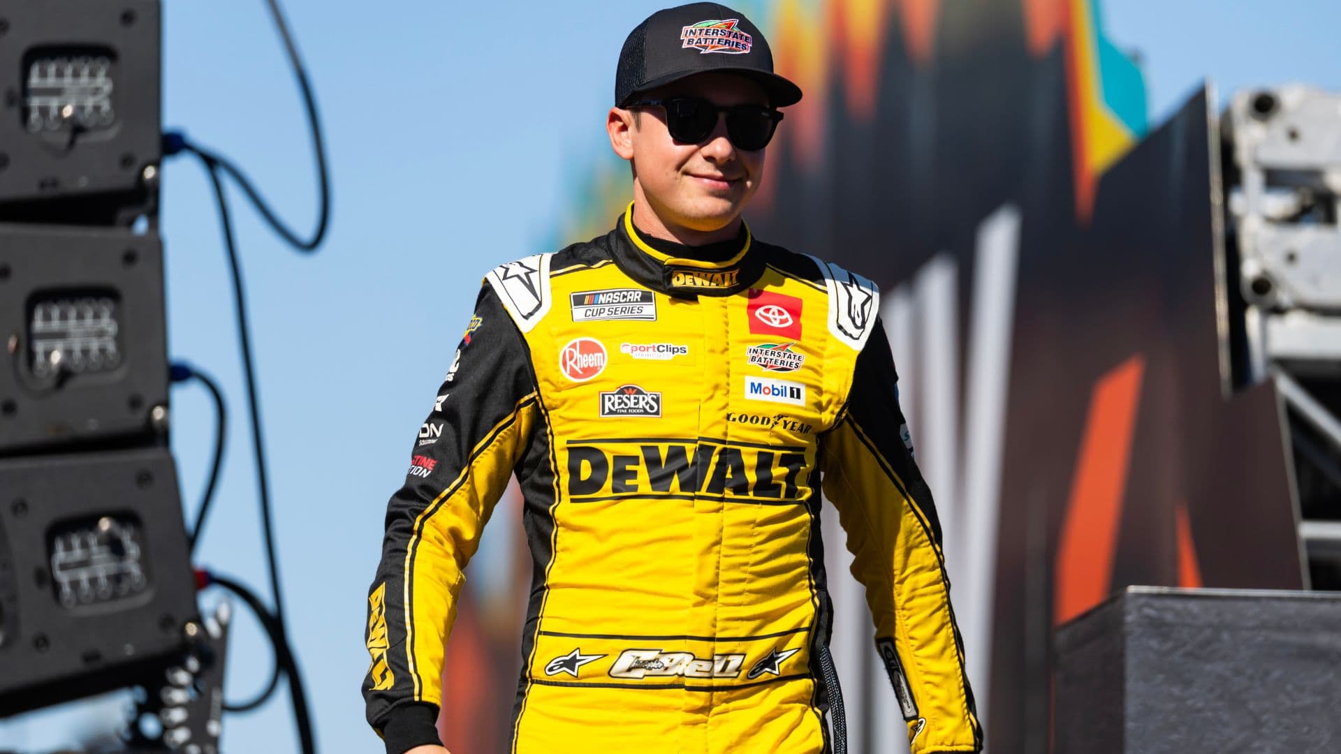 Nov 2, 2025; Avondale, Arizona, USA; NASCAR Cup Series driver Christopher Bell (20) during the NASCAR Championship race at Phoenix Raceway.