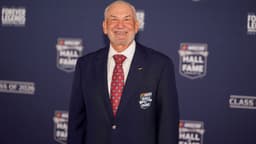 Jan 23, 2026; Charlotte, NC, USA; Dale Jarrett poses on the red carpet during the NASCAR Hall of Fame Induction at Charlotte Convention Center - Crown Ballroom