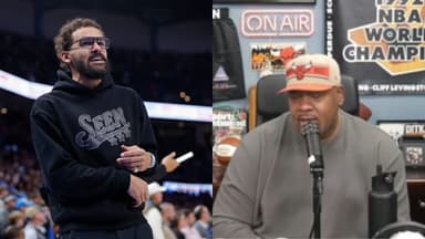 Trae Young(L) and Stacey King(R)