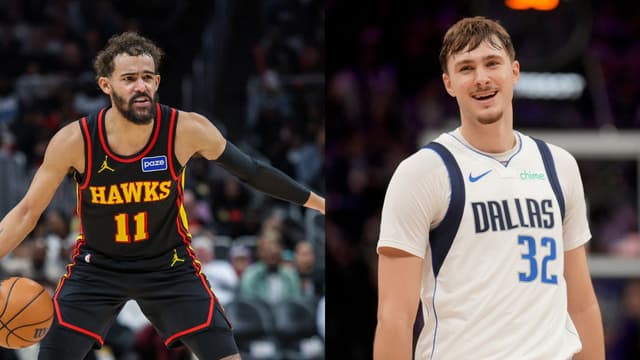 Trae Young (L), Cooper Flagg (R)