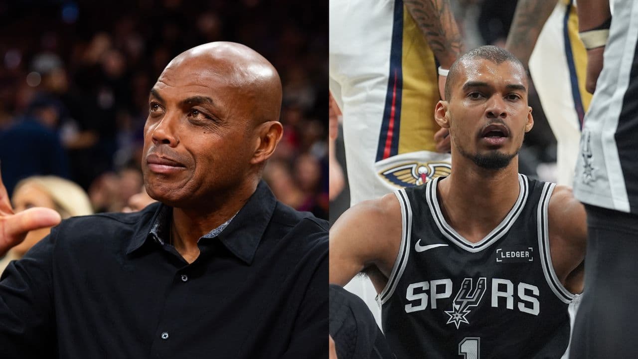 Charles Barkley (L), Victor Wembanyama (R)