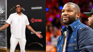 Paul Pierce (L), Floyd Mayweather (R)