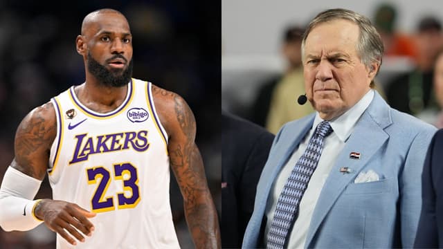 LeBron James(L) and Bill Belichick(R)