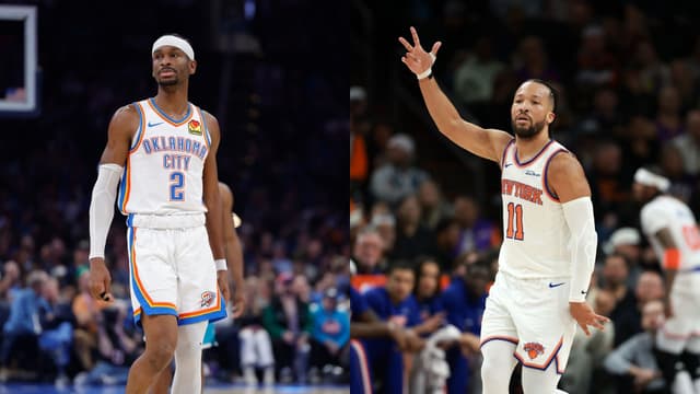 Shai Gilgeous-Alexander (L) and Jalen Brunson (R)