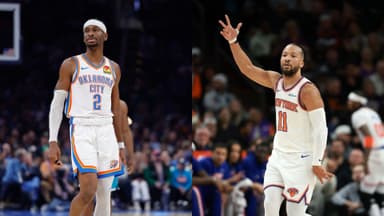 Shai Gilgeous-Alexander (L) and Jalen Brunson (R)