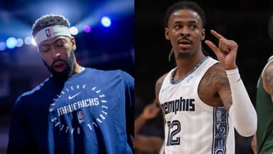 Anthony Davis (L), Ja Morant (R)