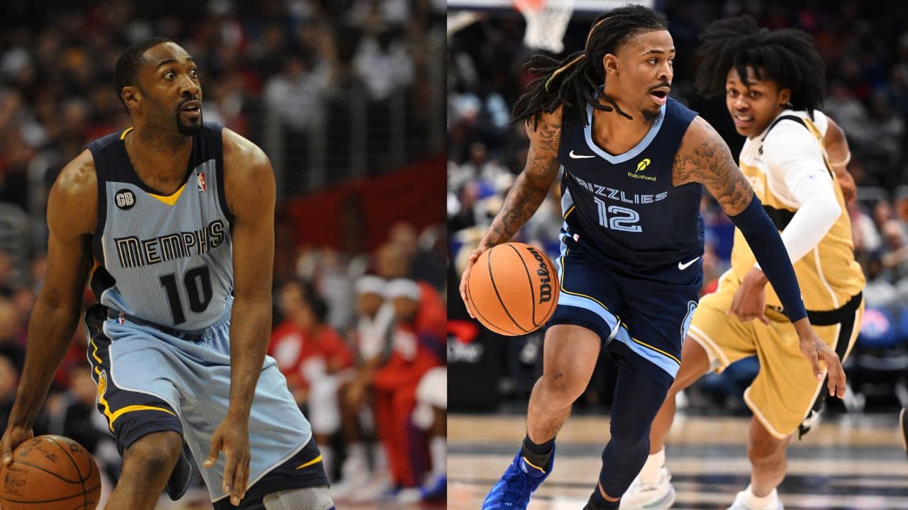 Gilbert Arenas (L), Ja Morant (R)