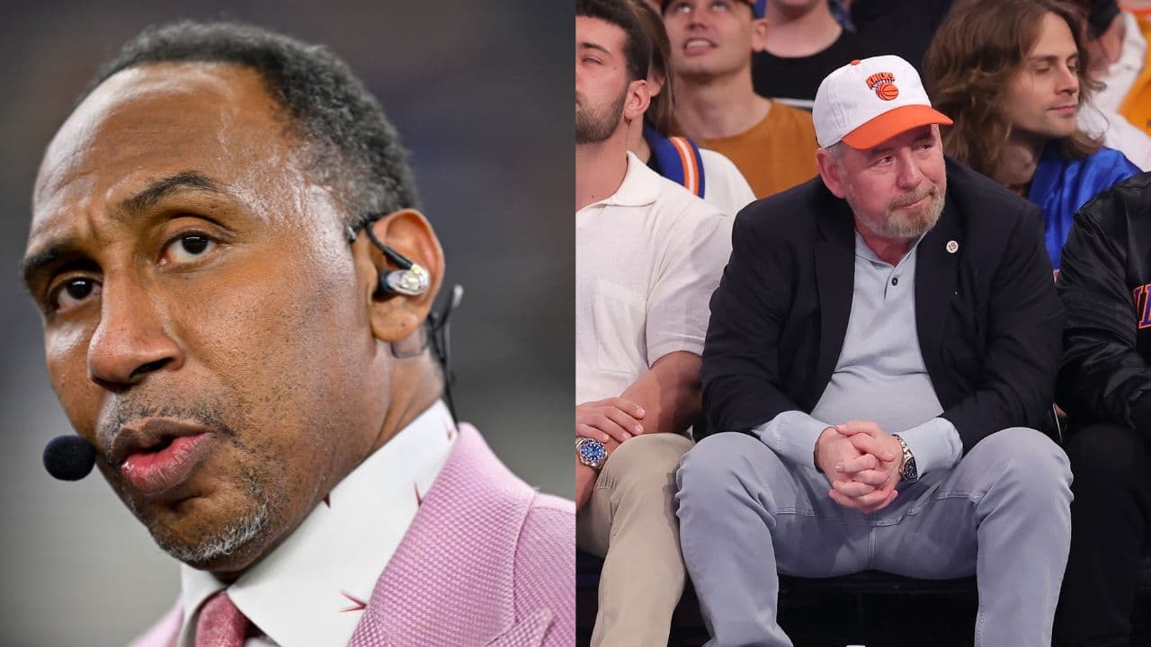 Stephen A. Smith (L), James Dolan (R)