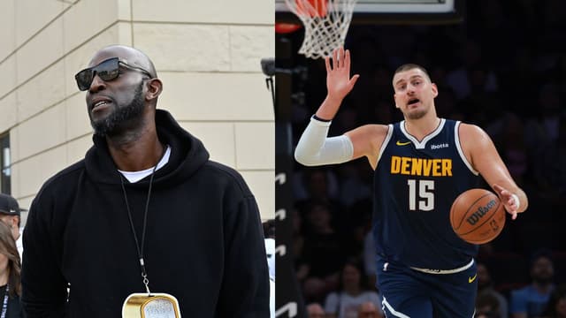 Kevin Garnett (L), Nikola Jokic (R)