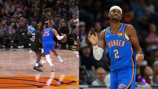 Oklahoma City Thunder guard Shai Gilgeous-Alexander (2) against the Phoenix Suns in the first half at Mortgage Matchup Center