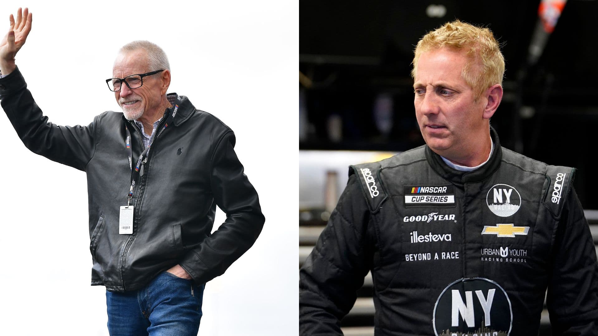 Mark Martin (L) and Greg Biffle (R)