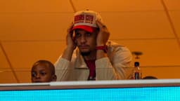 Patrick Mahomes watches the action from a suite during the third quarter at GEHA Field at Arrowhead Stadium.