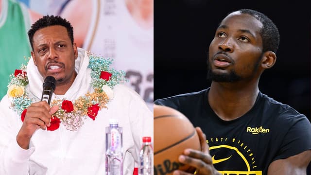 Paul Pierce (L), Jonathan Kuminga (R)