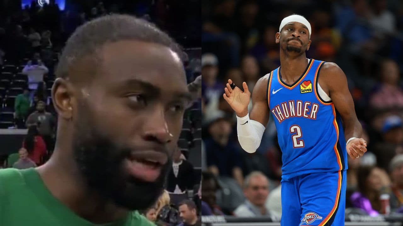 Jaylen Brown(L) and Shai Gilgeous-Alexander(R)