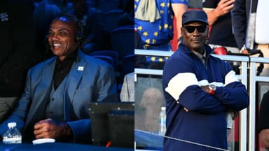 Charles Barkley(L) and Michael Jordan(R)