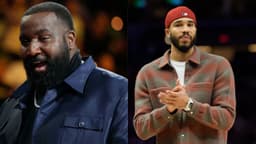 Kendrick Perkins (L), Jayson Tatum (R)