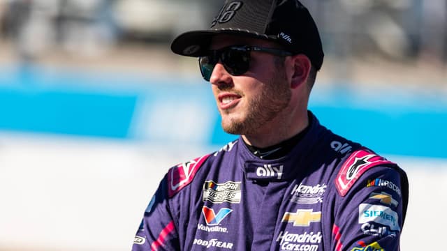 Nov 1, 2025; Avondale, Arizona, USA; NASCAR Cup Series driver Alex Bowman (48) during qualifying for the NASCAR Championship race at Phoenix Raceway
