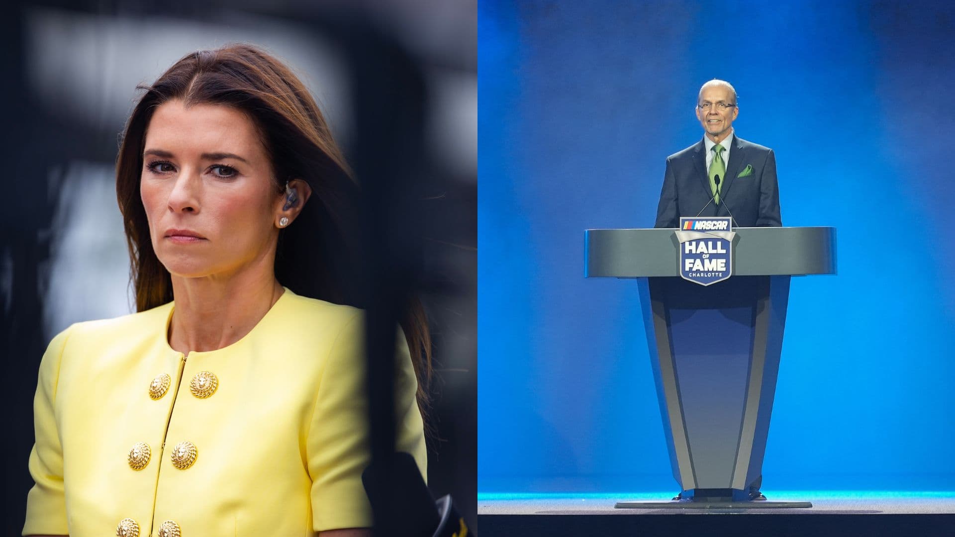 Danica Patrick (L) and Kyle Petty (R)