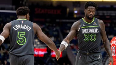 Anthony Edwards and Julius Randle