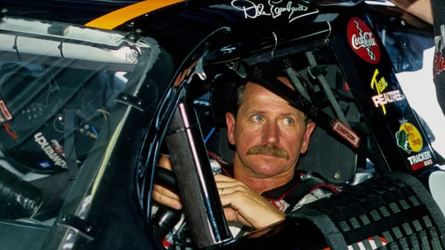 Daytona Beach, FL, USA: FILE PHOTO; NASCAR Winston Cup Series driver Dale Earnhardt Sr (3) waits in his car in the garage area at the Daytona International Speedway.