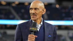 Tony Dungy attends the game between the Cincinnati Bengals and the Los Angeles Chargers at SoFi Stadium.