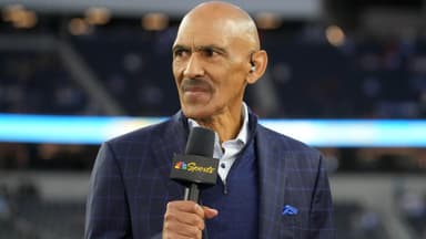 Tony Dungy attends the game between the Cincinnati Bengals and the Los Angeles Chargers at SoFi Stadium.