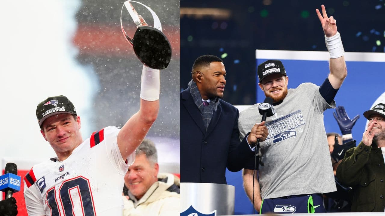 Drake Maye and Sam Darnold