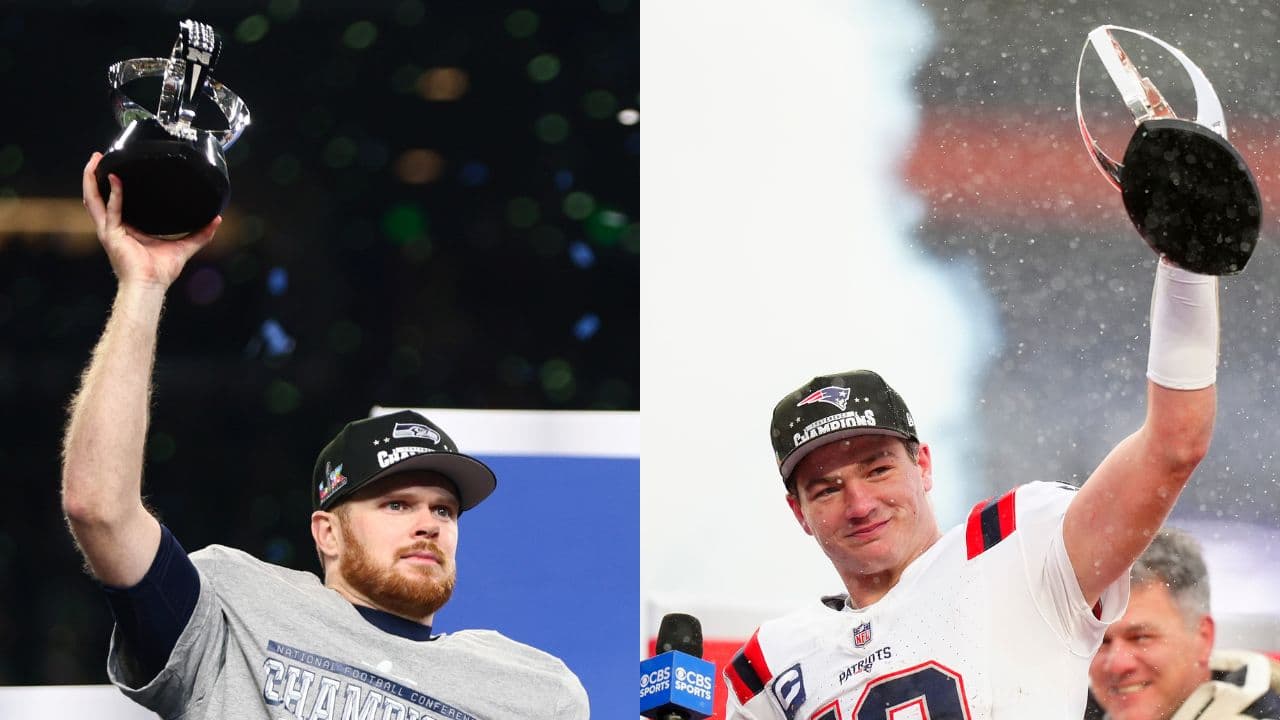 Sam Darnold and Drake Maye