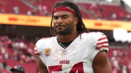 San Francisco 49ers middle linebacker Fred Warner (54) after the game against the Jacksonville Jaguars at Levi's Stadium.