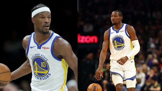 Jimmy Butler (L), Jonathan Kuminga (R)