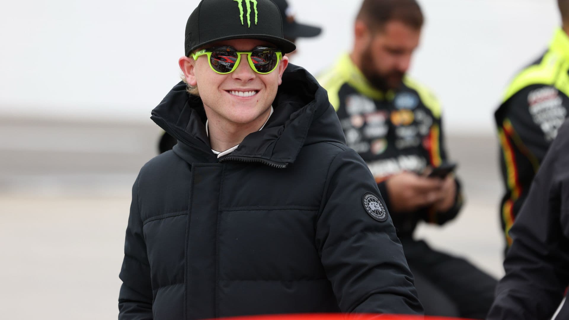 Oct 26, 2025; Martinsville, Virginia, USA; NASCAR Cup Series driver Ty Gibbs (54) before the Xfinity 500 at Martinsville Speedway.