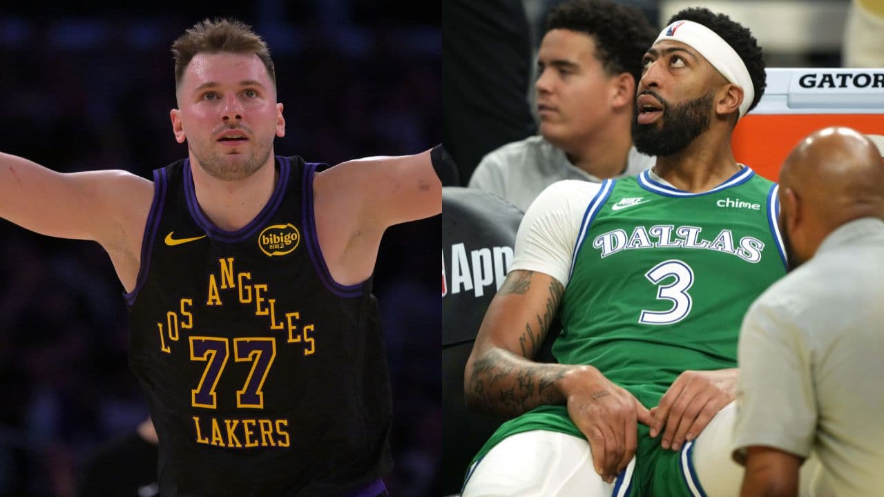 Luka Doncic(L) and Anthony Davis(R)